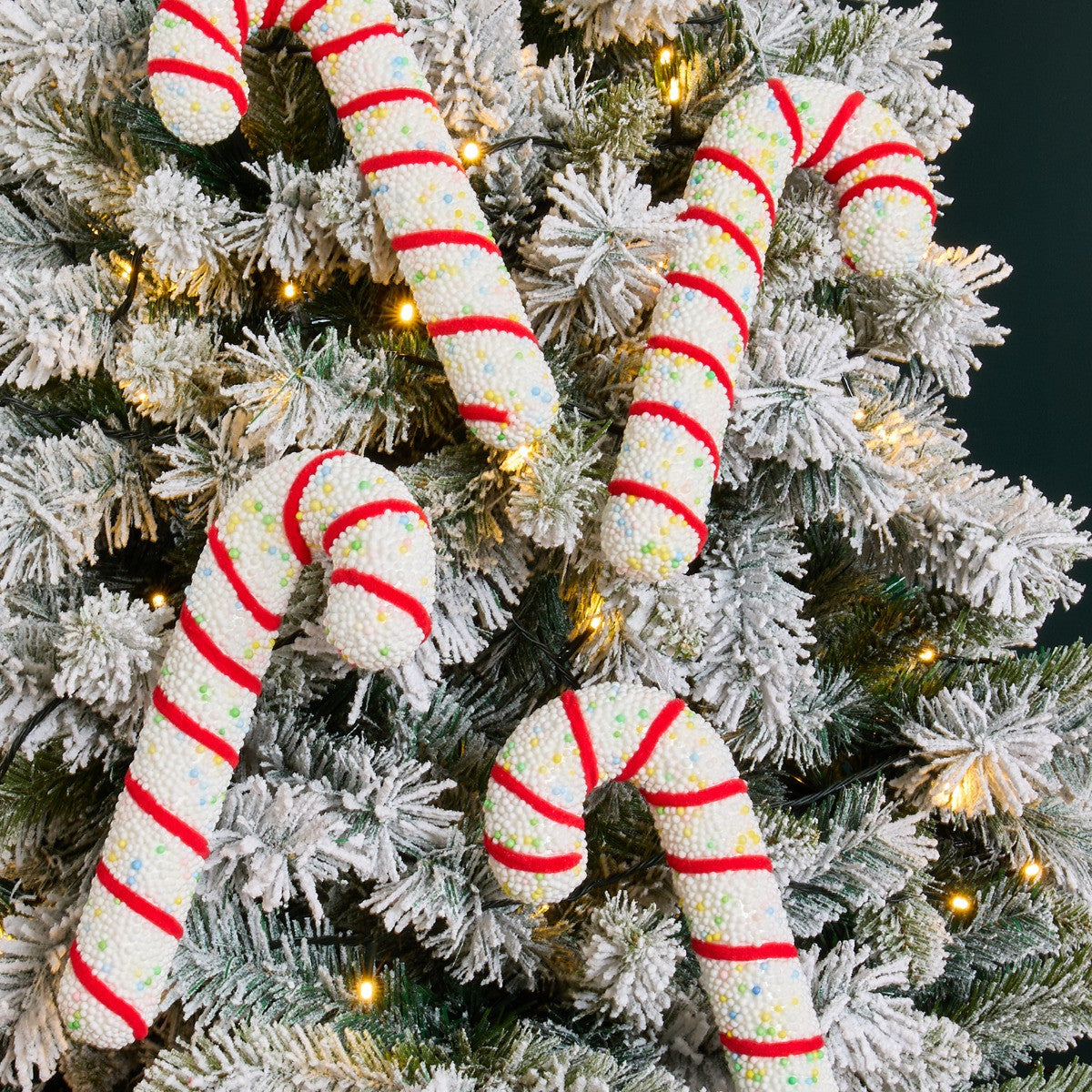 Candy Cane tree decorations - 4 pack