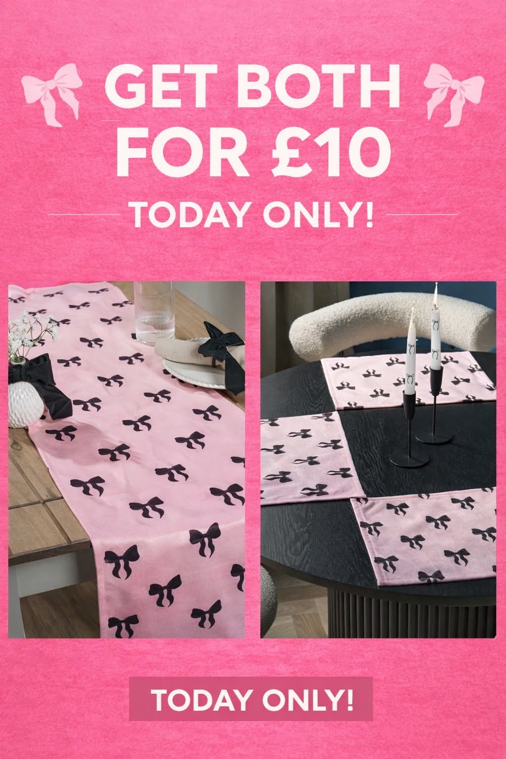 Bow placemats & Table runner deal