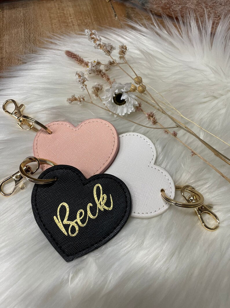 Personalised Heart Keyring