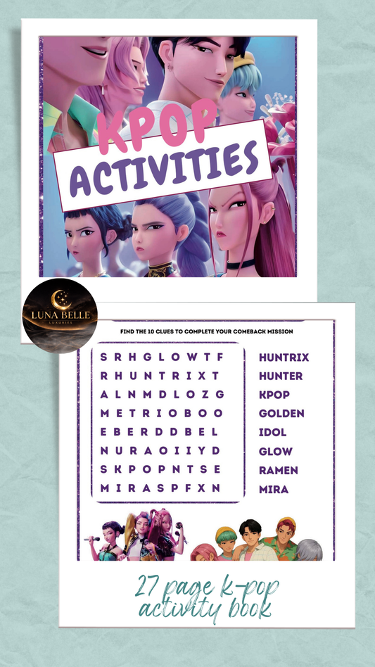 Kpop activity book 27 pages