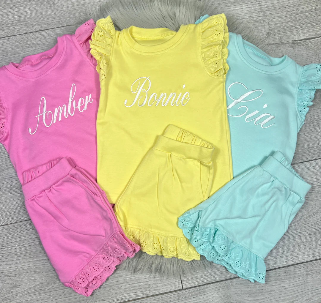 Personalised Kids frills set