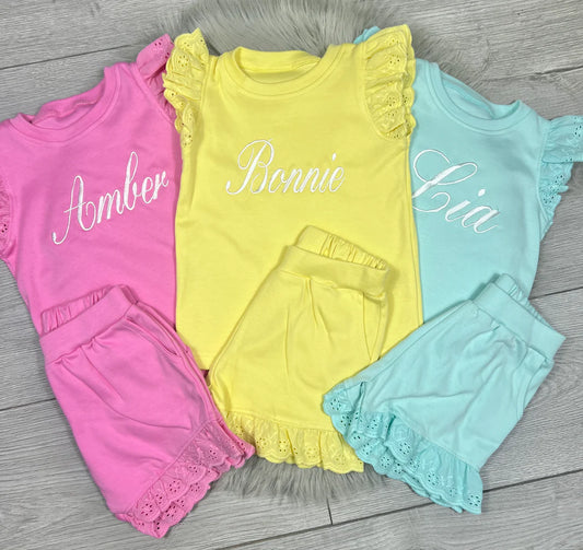 Personalised Kids frills set