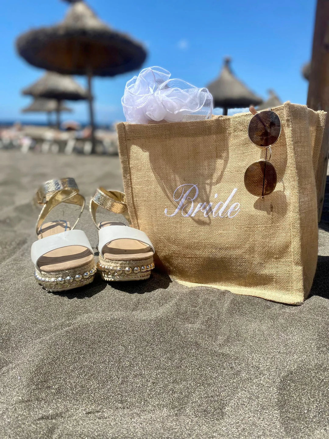 Personalised "Bride" Embroidered Tote Bag