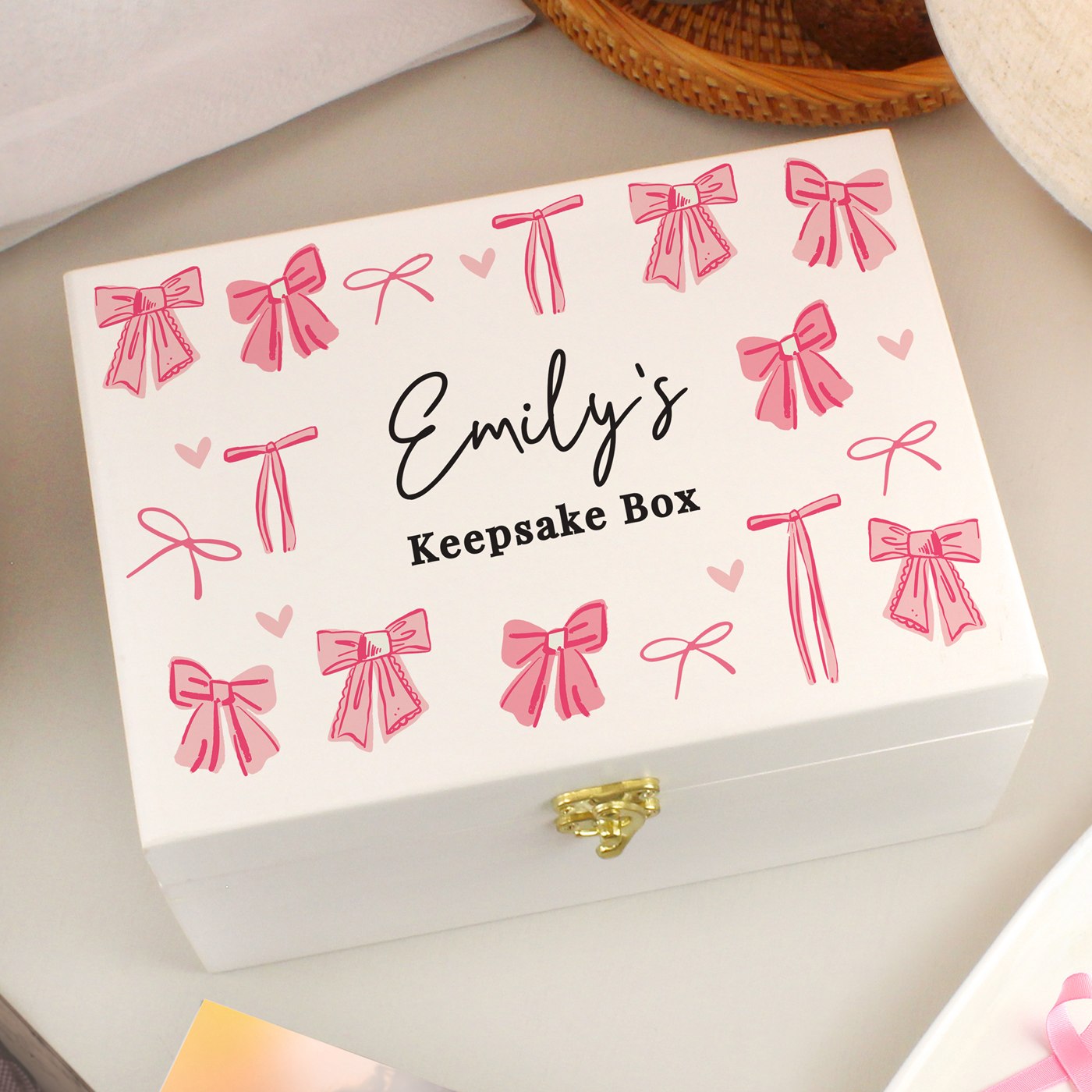 Personalised Bow Storage Box