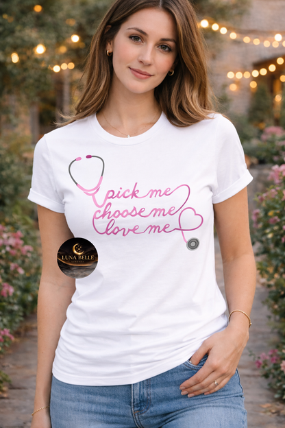Greys anatomy "pick me choose me love me" shirt