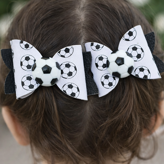 Football hair bows