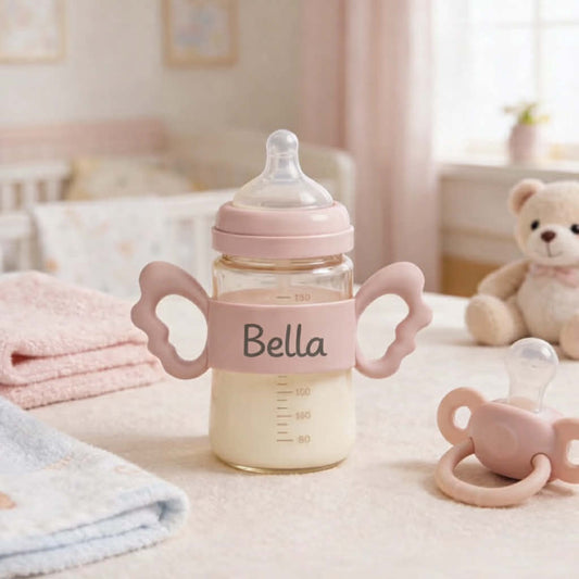 Personalised Silicone Baby Bottle Holders