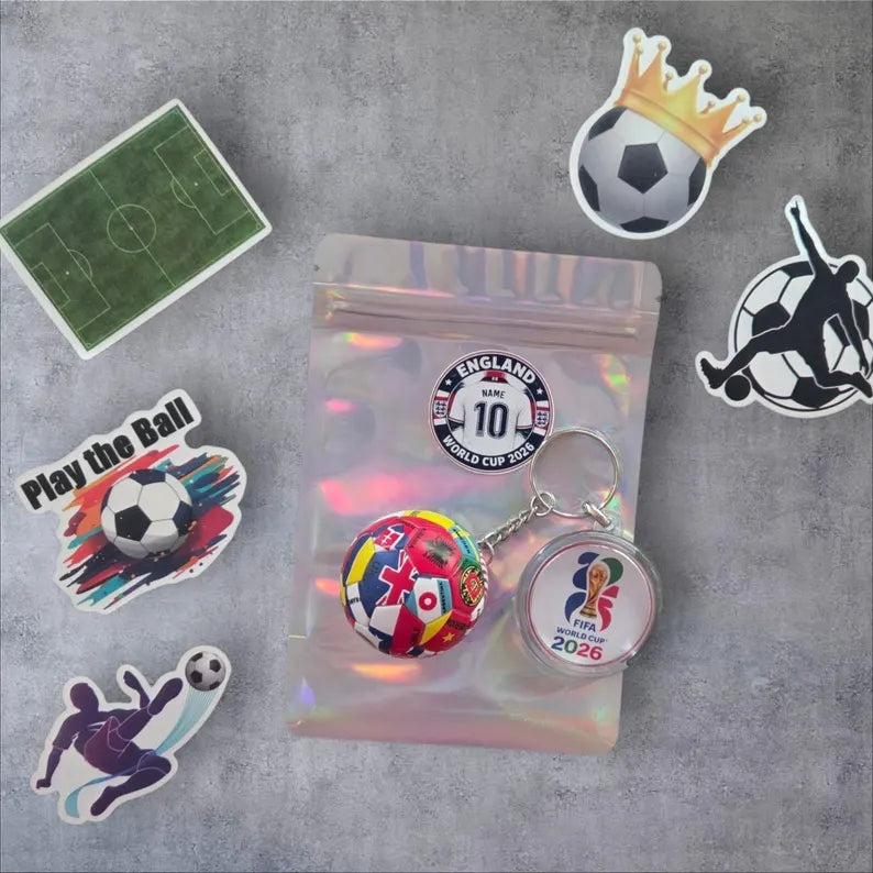 Personalised World Cup 2026 Keyring Set