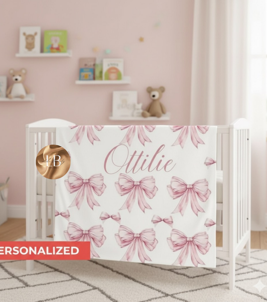 Personalised Bow blanket / throw
