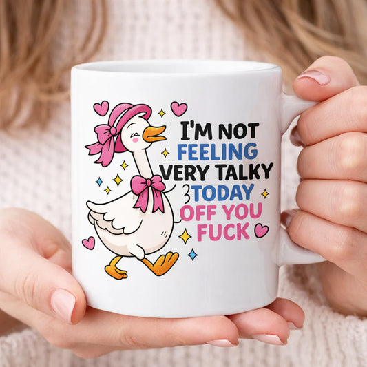 Off you duck mug