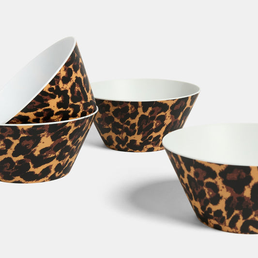 Leopard print picnic bowls