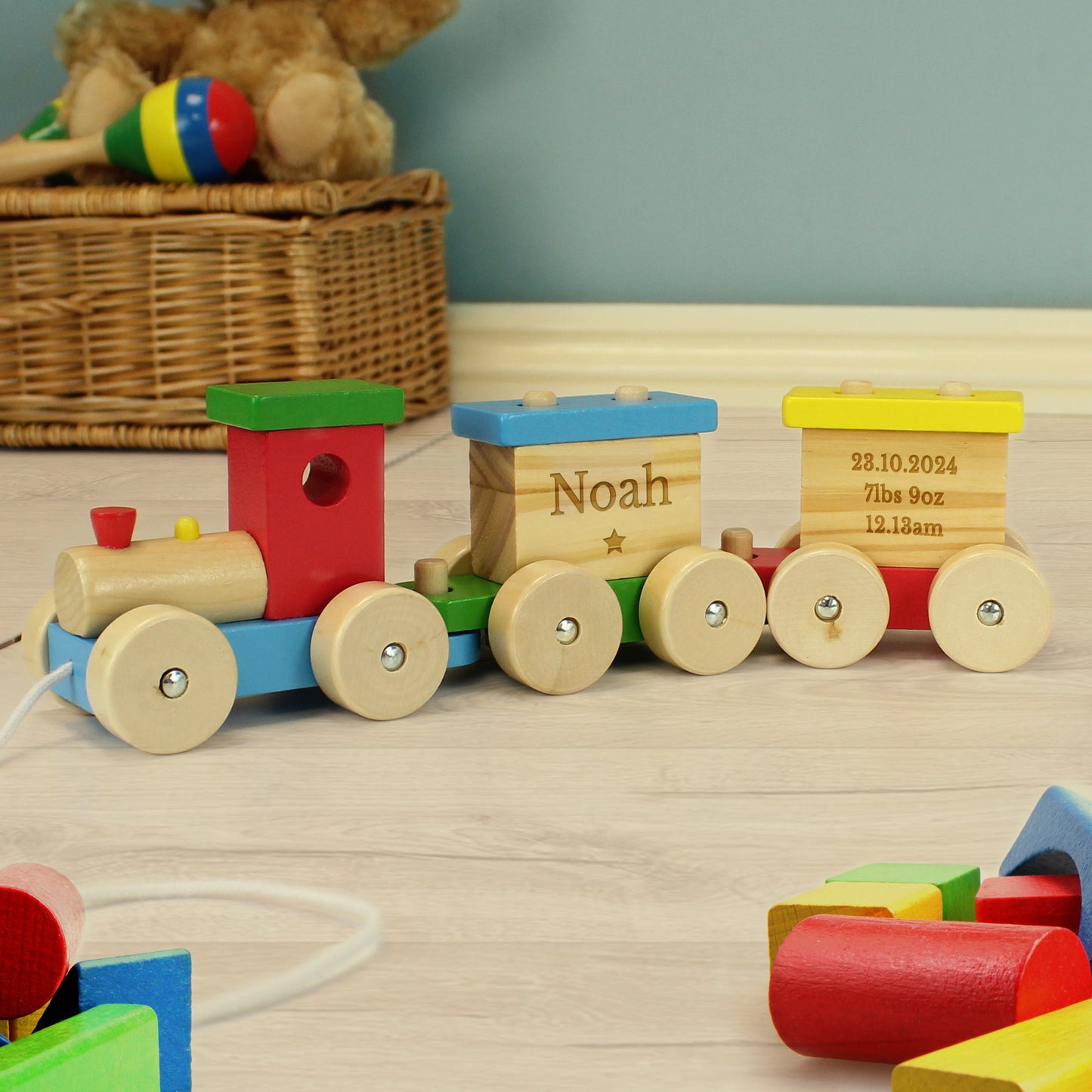 Personalised Toy wooden train