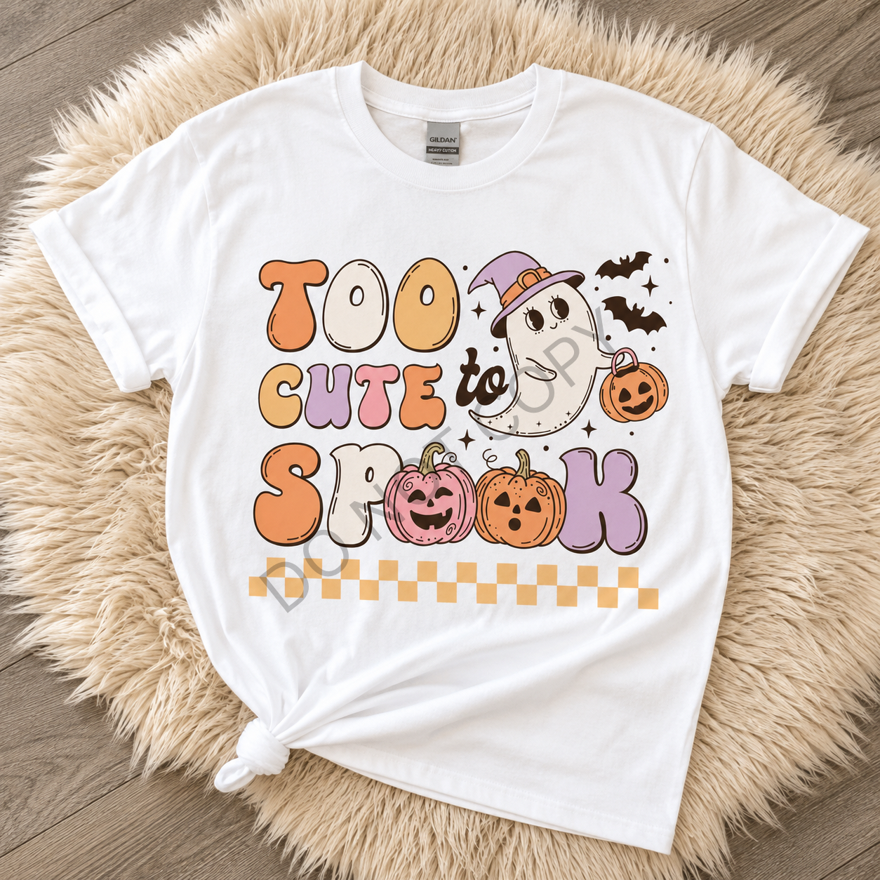 Too cute to spook halloween t-shirt - adults