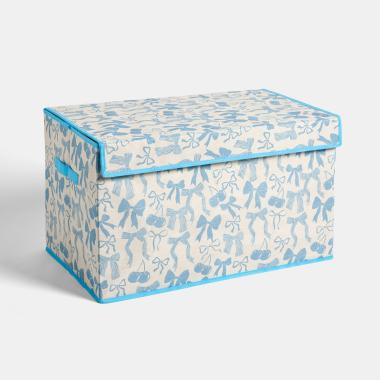 Blue bow storage box