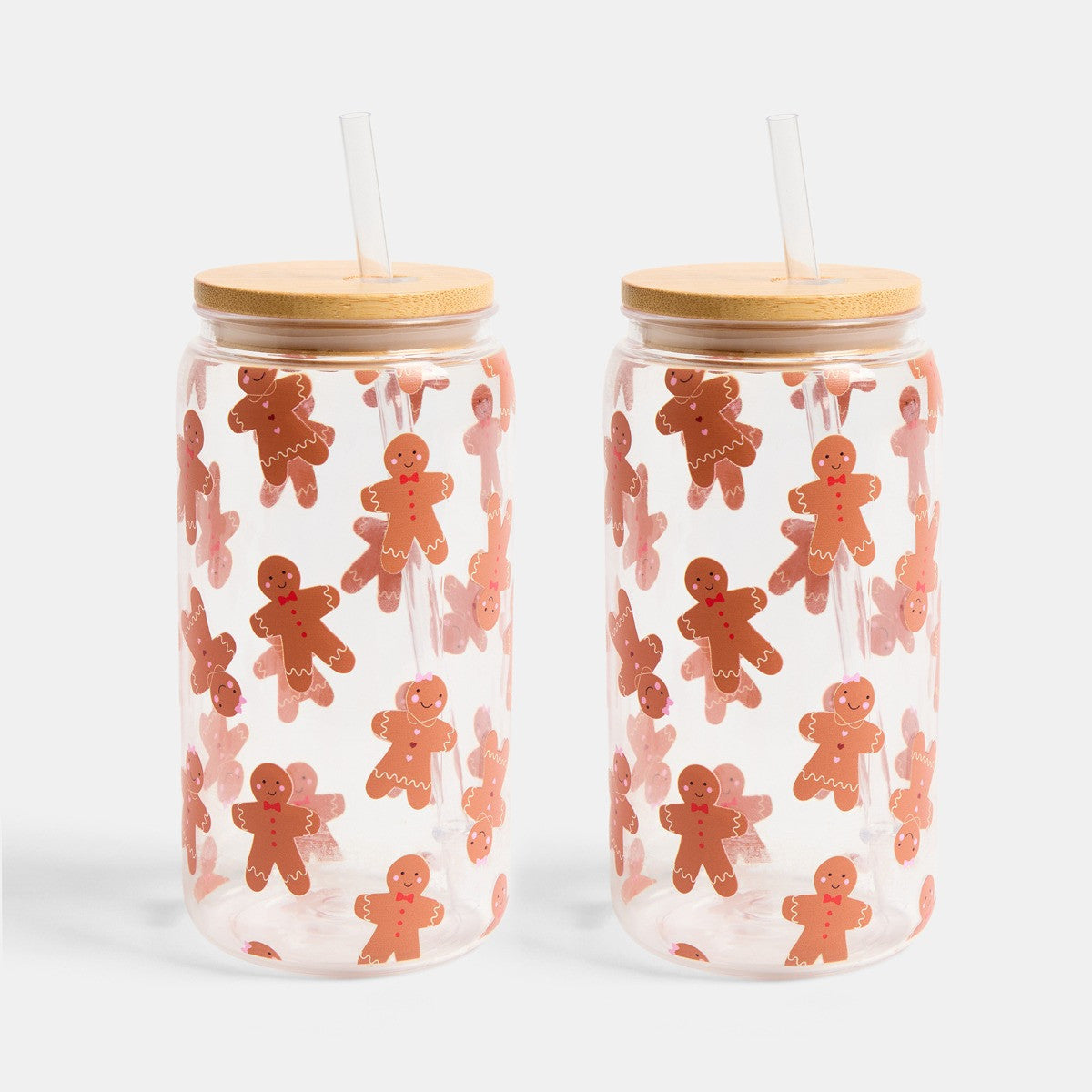 Christmas plastic jars - 2 pack