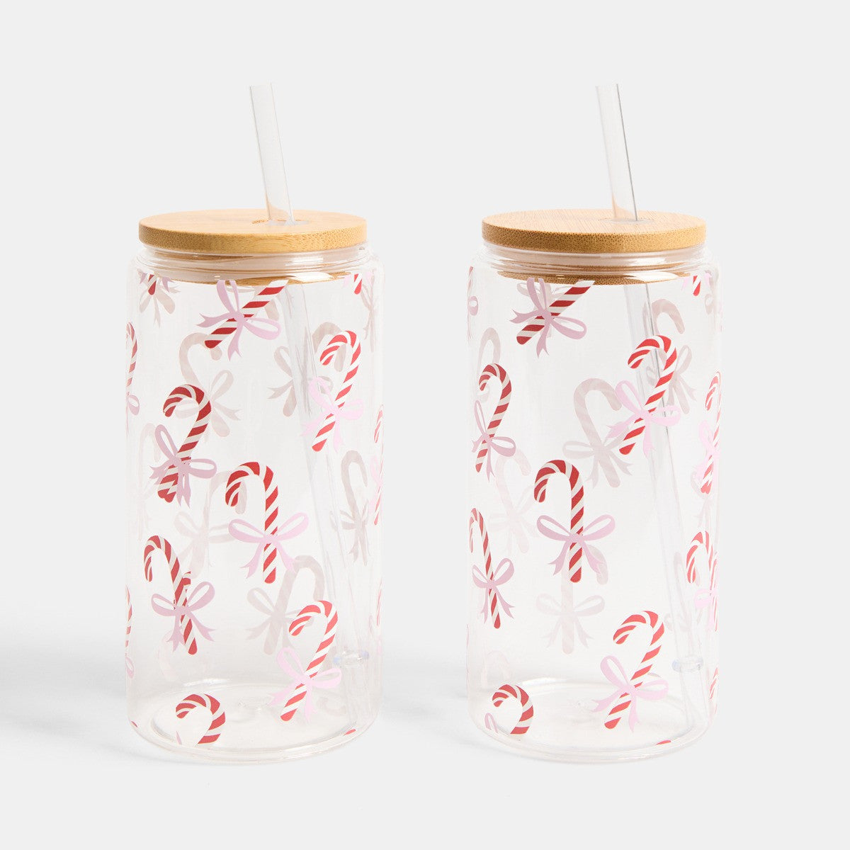 Christmas plastic jars - 2 pack