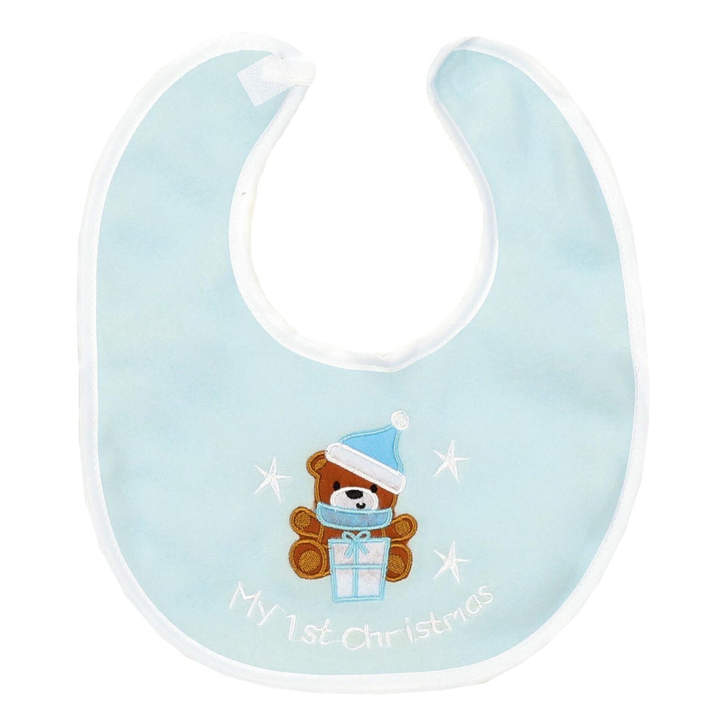 My first christmas embroidered bib