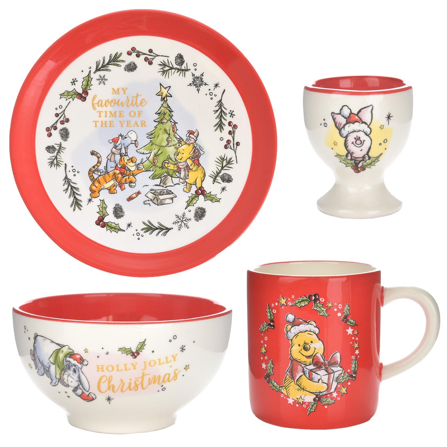 Pooh Bear christmas tablewear set