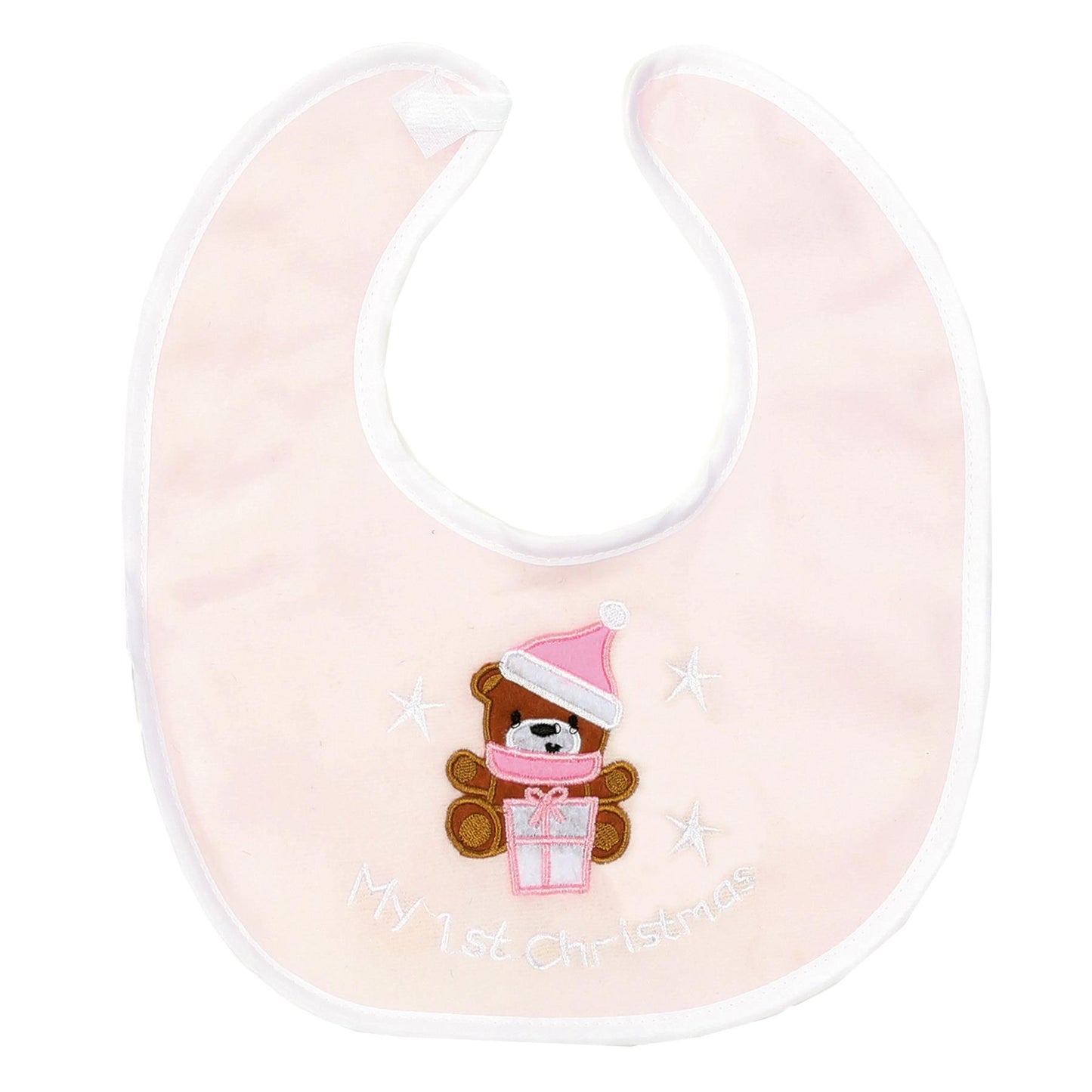 My first christmas embroidered bib