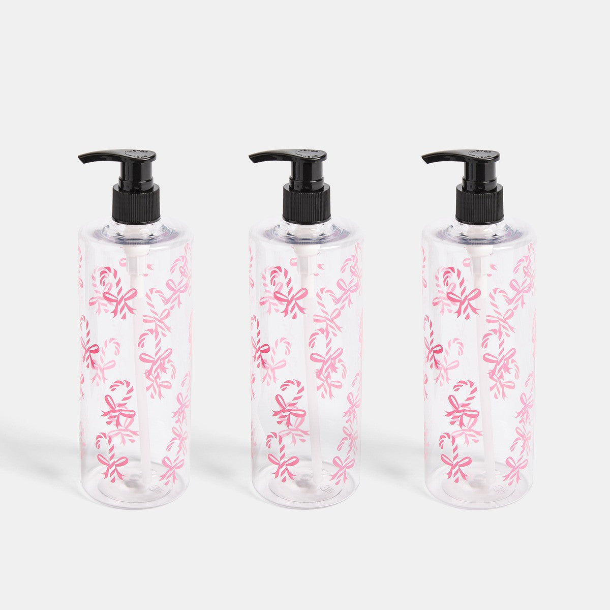 Candy Cane Print Dispenser Bottles - 3 pack (Preorder)