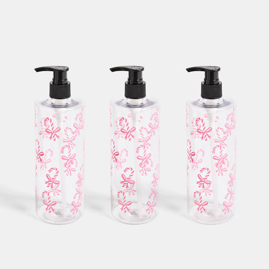 Candy Cane Print Dispenser Bottles - 3 pack (Preorder)