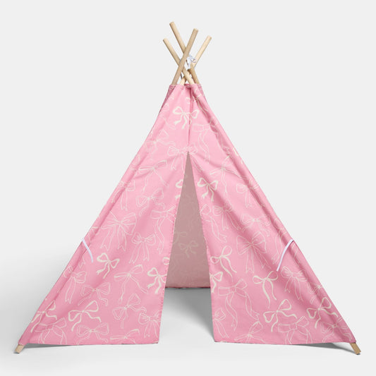 Bow Print Foldable Kid's Storage Teepee