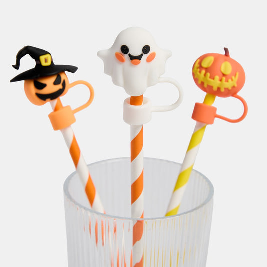 3 Pack Halloween Straw Toppers