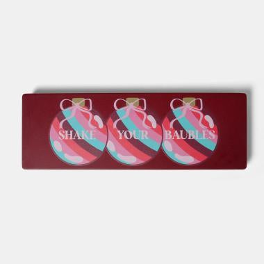Shake Your Baubles Slogan Christmas Ornament
