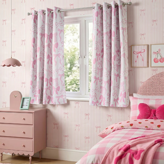 Kids Bow Blackout Curtains