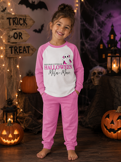 Personalised when i wake up halloween pyjamas