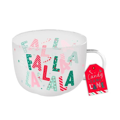 Christmas Festive Print Glass Mug