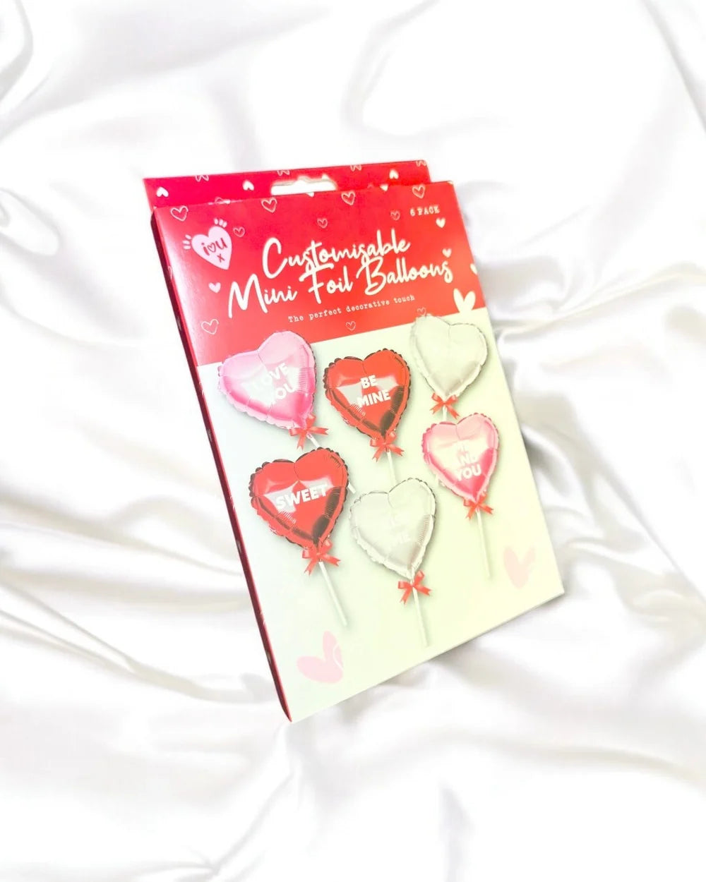 Valentines customisable mini foil balloons kit