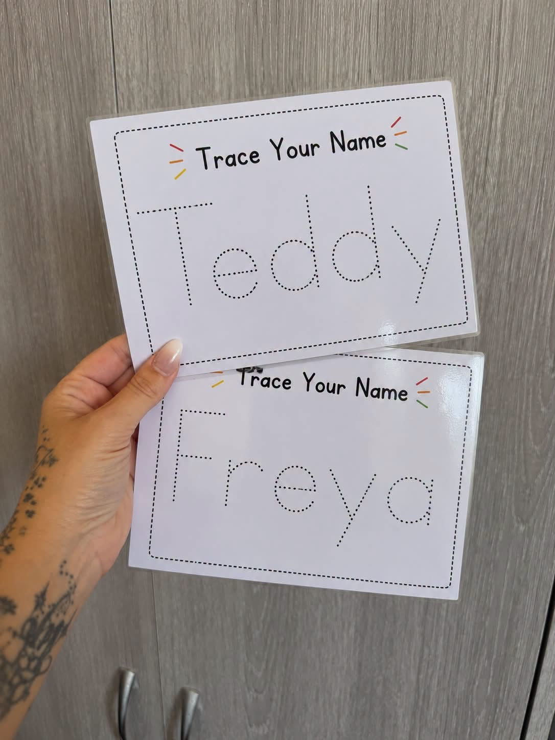 Personalised Traceable name sheet