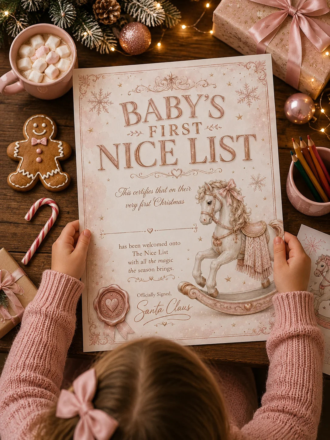 Baby's first nice list certificate