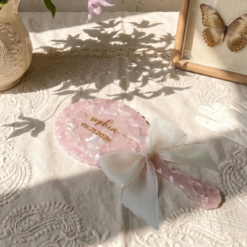Personalised Name Hand Mini Mirror