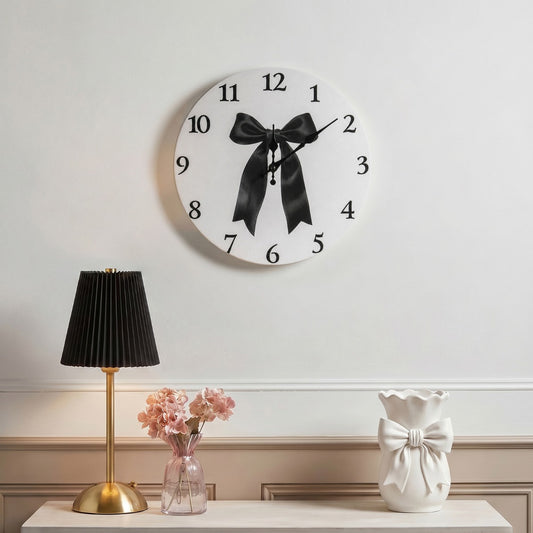 Bow Print Wall Clock (preorder)