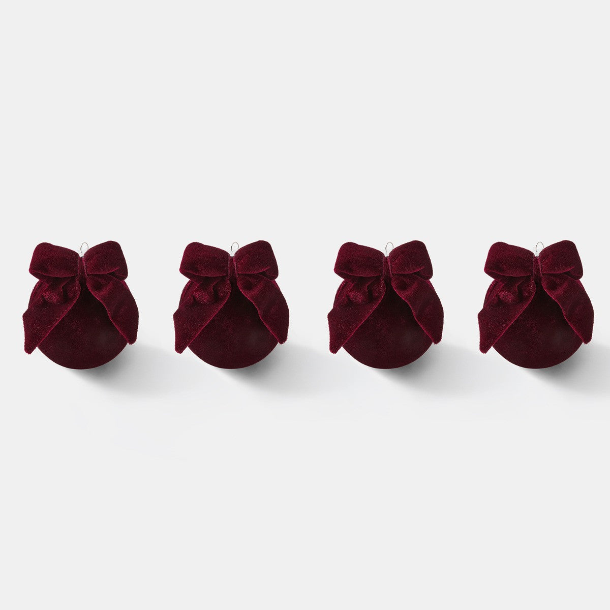 Bow Christmas baubles - 4 pack (preorder)