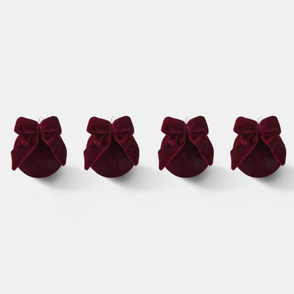 Bow Christmas baubles - 4 pack (preorder)