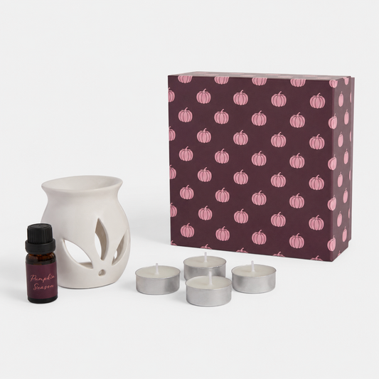 Ceramic Oil Burner, 10ml Oil & 4 Tealights Set (Preorder)
