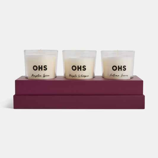 Glass Scented Candles Set - 3 pack (preorder)