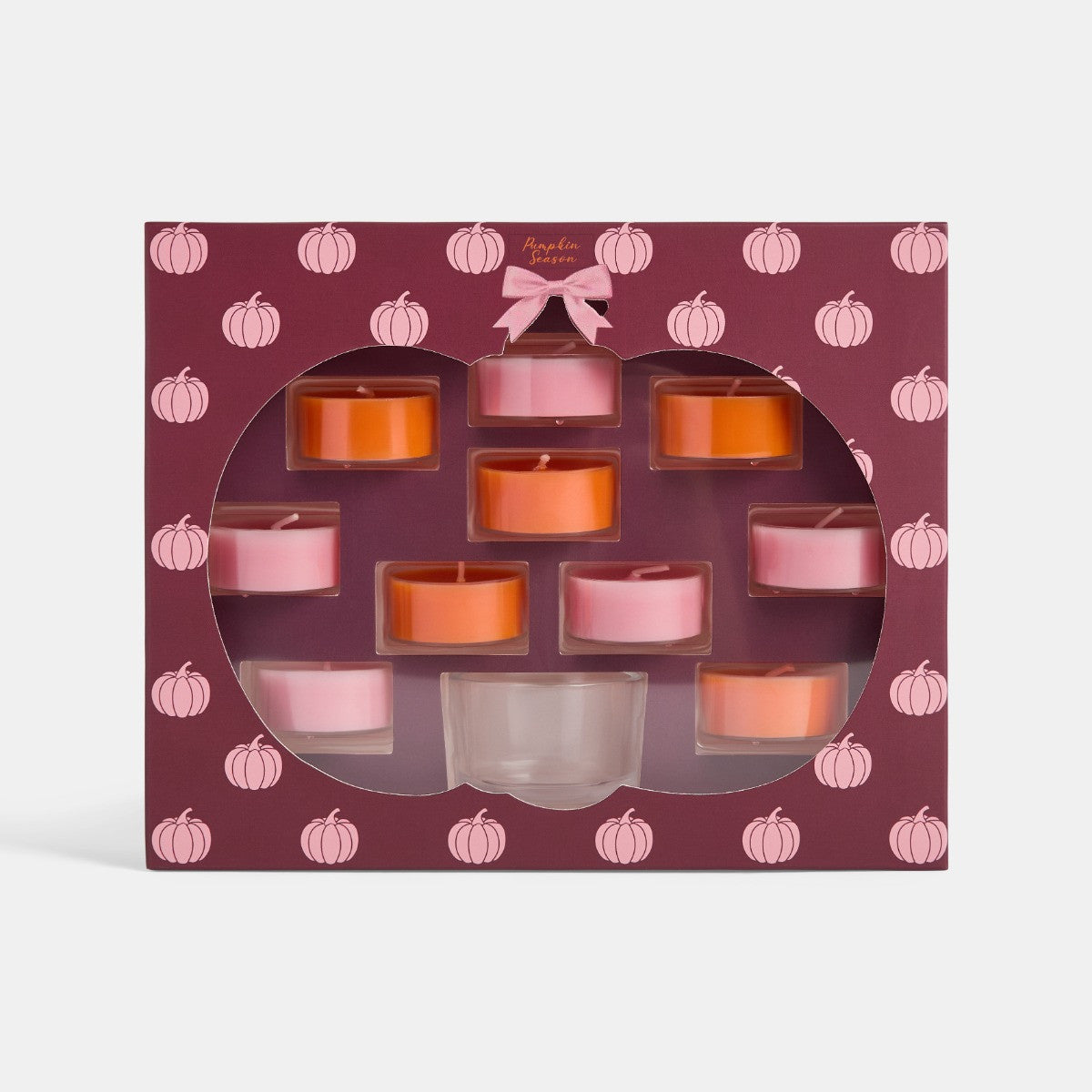 10 Tealights with Glass Handle Holder gift set (preorder)