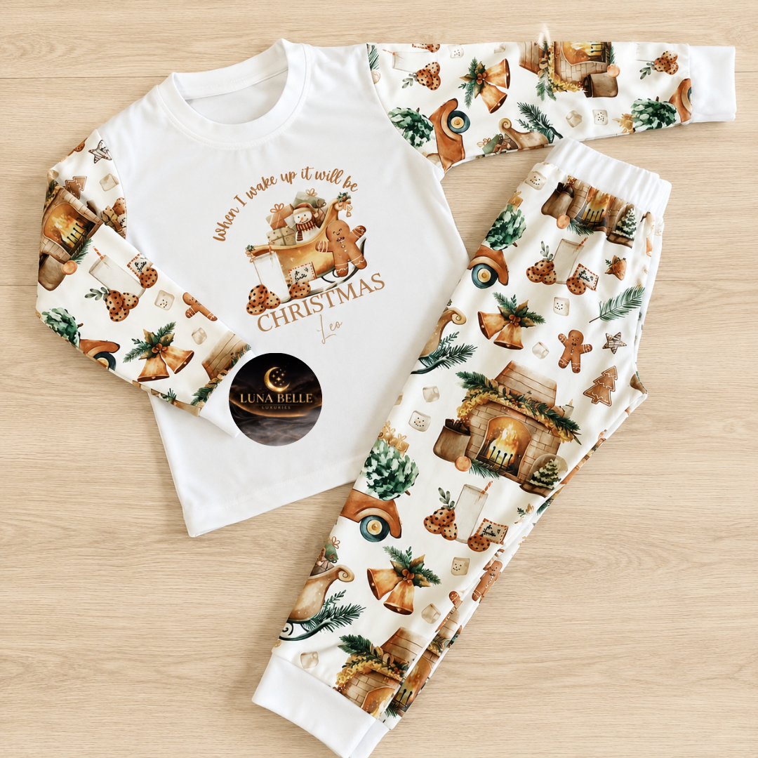 Personalised Night before christmas pyjamas - kids