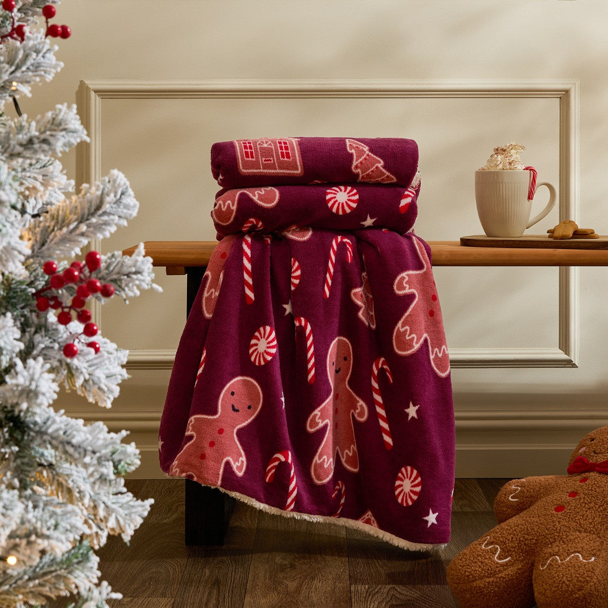 Seasonal Christmas throws