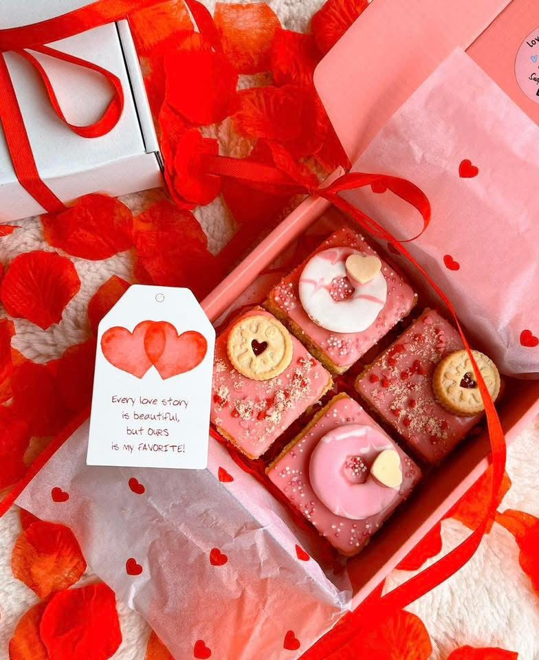 Valentines Sponge cake box