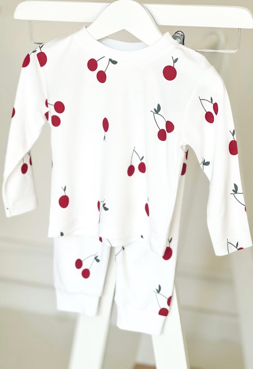 Cherry Bamboo & Organic Cotton Two-Piece Set Long Sleeve Pyjamas