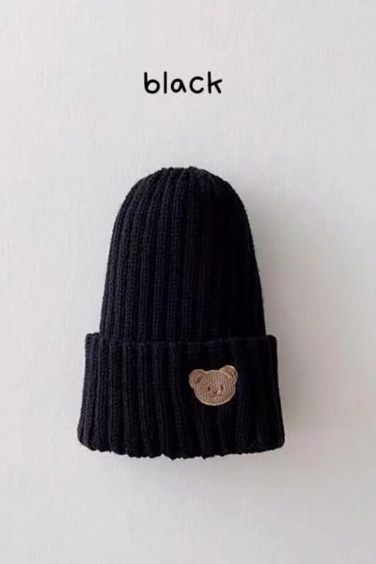 Knitted Bear Beanie Hats Multiple Colours