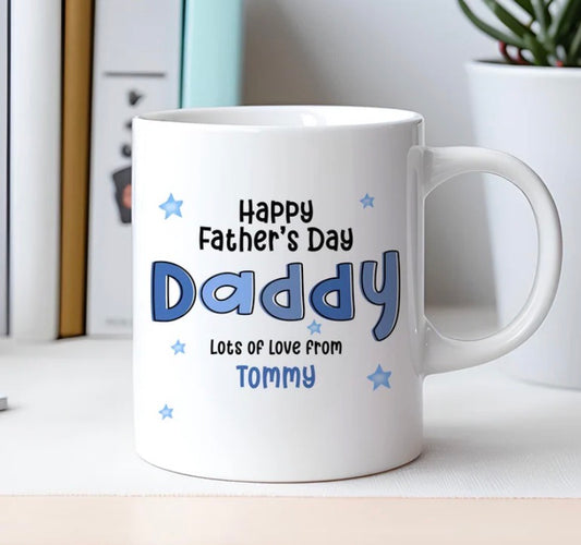 Happy Fathers day daddy personalised mug