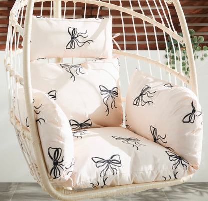 Egg chair cushions with headrest