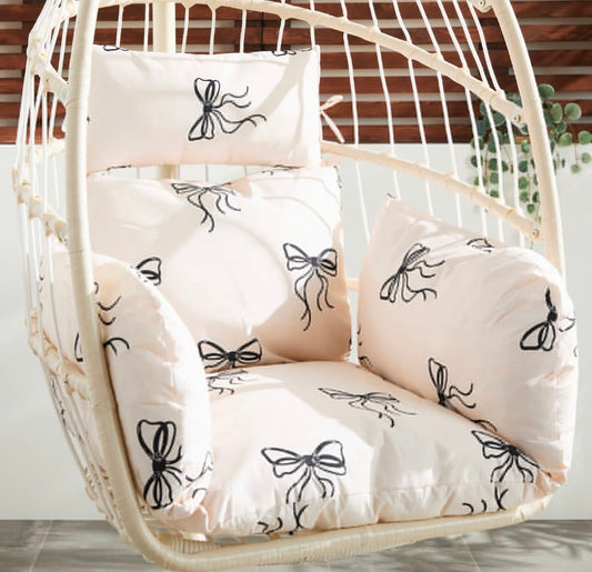 Egg chair cushions with headrest