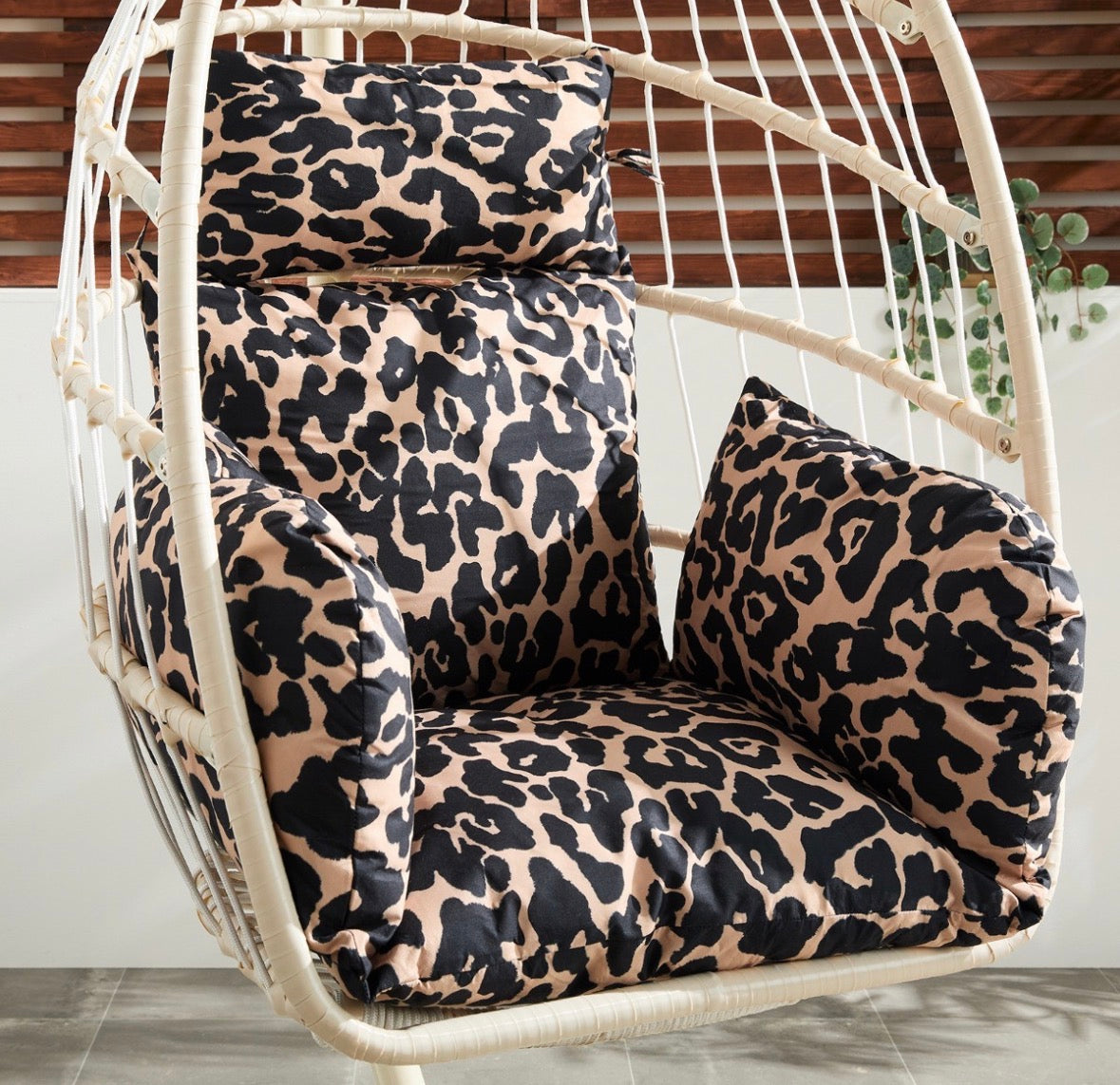 Egg chair cushions with headrest